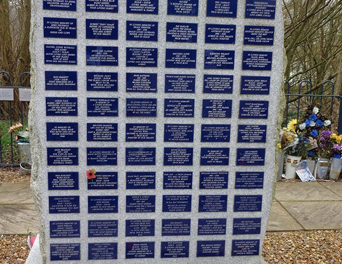 Leicester City Remembrance wall